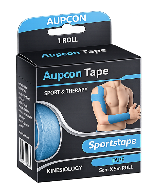 Cinta Kinesiológica Aupcon Tape Celeste 5 cm x 5 m