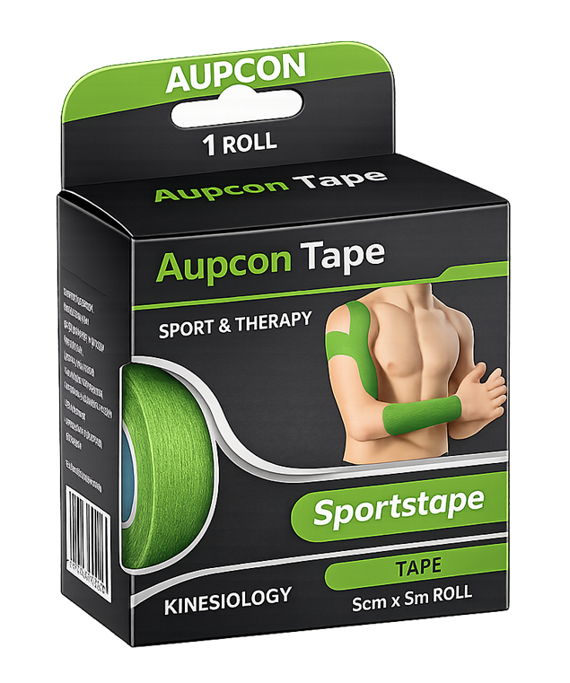 Cinta Kinesiológica Aupcon Tape Verde 5 cm x 5 m